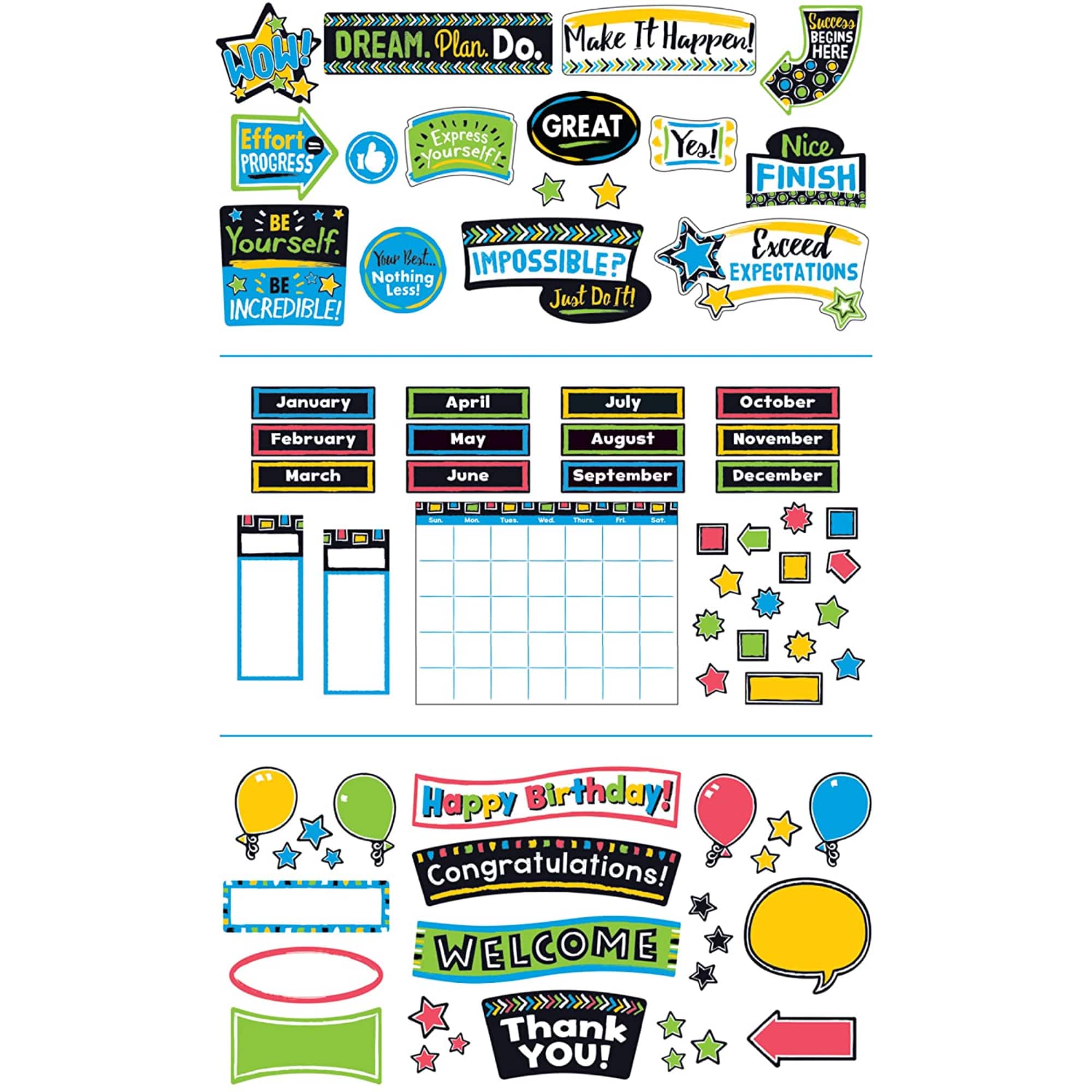 Trend Enterprises® Bold Strokes Starter Room Décor Assortment Set